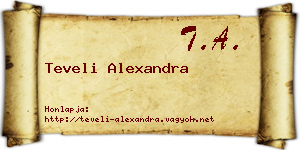 Teveli Alexandra névjegykártya
